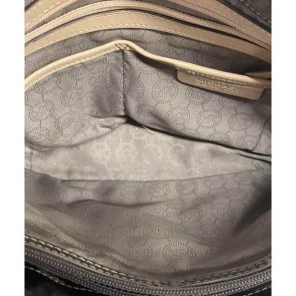 Michael Kors Metallic Bronze Signature Logo Tote Bag Purse - Picture 3 of 7